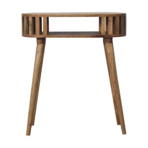 Stół z litego drewna mango – dębowy, 70 cm — model IN3415