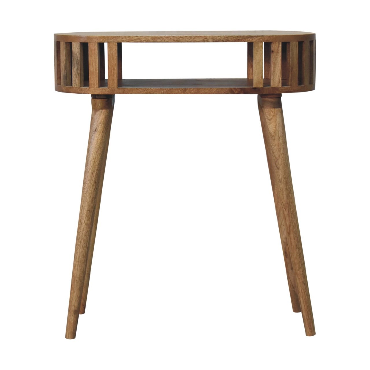 Stół z litego drewna mango – dębowy, 70 cm — model IN3415