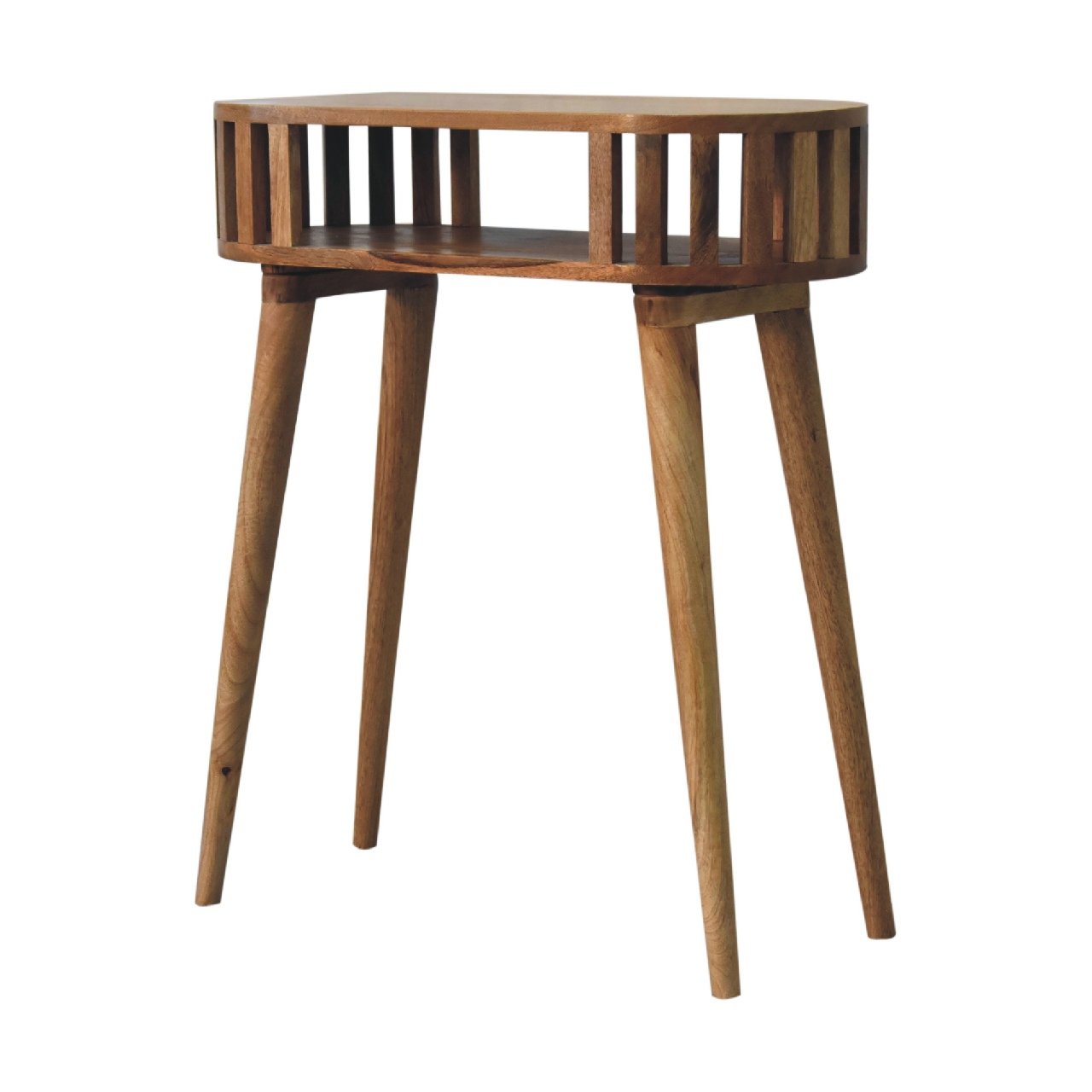 Stół z litego drewna mango – dębowy, 70 cm — model IN3415 - Image 2