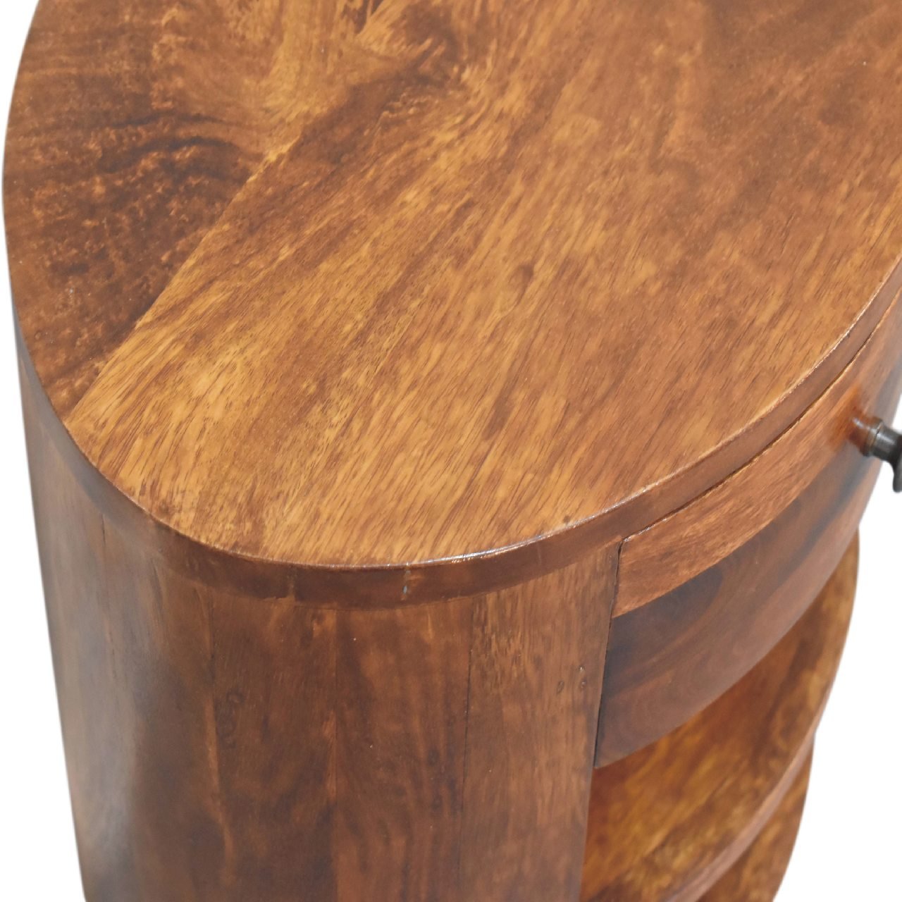 Szafka nocna z litego drewna mango – kasztanowa, 40 cm — model IN3427 - Image 5