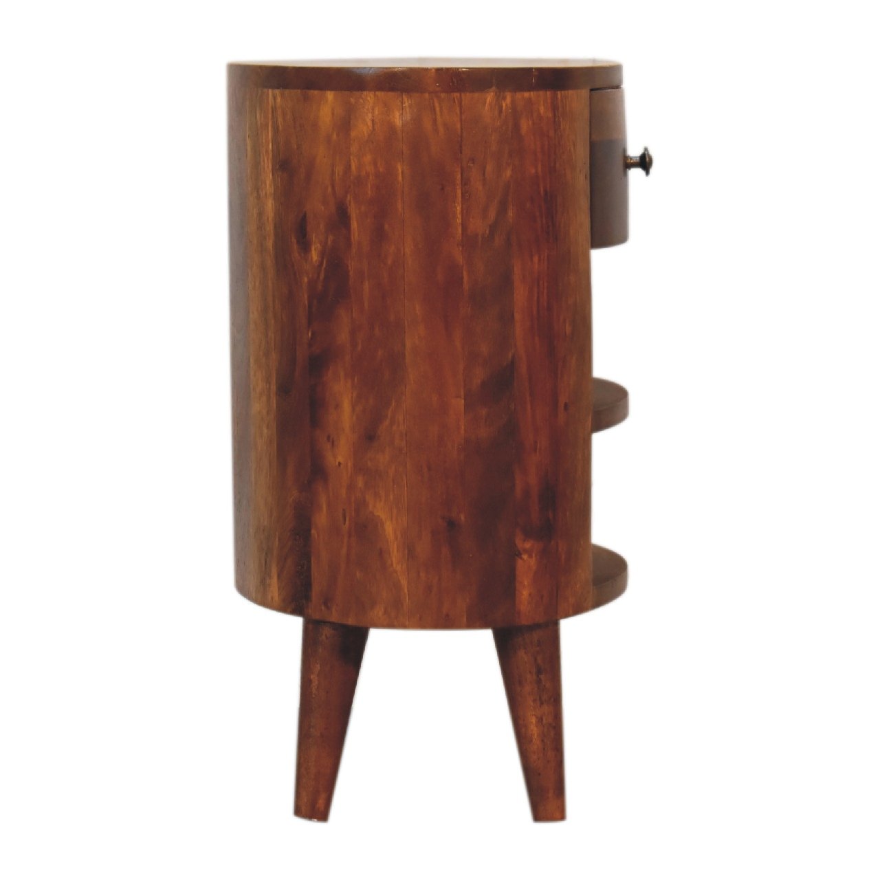 Szafka nocna z litego drewna mango – kasztanowa, 40 cm — model IN3427 - Image 8