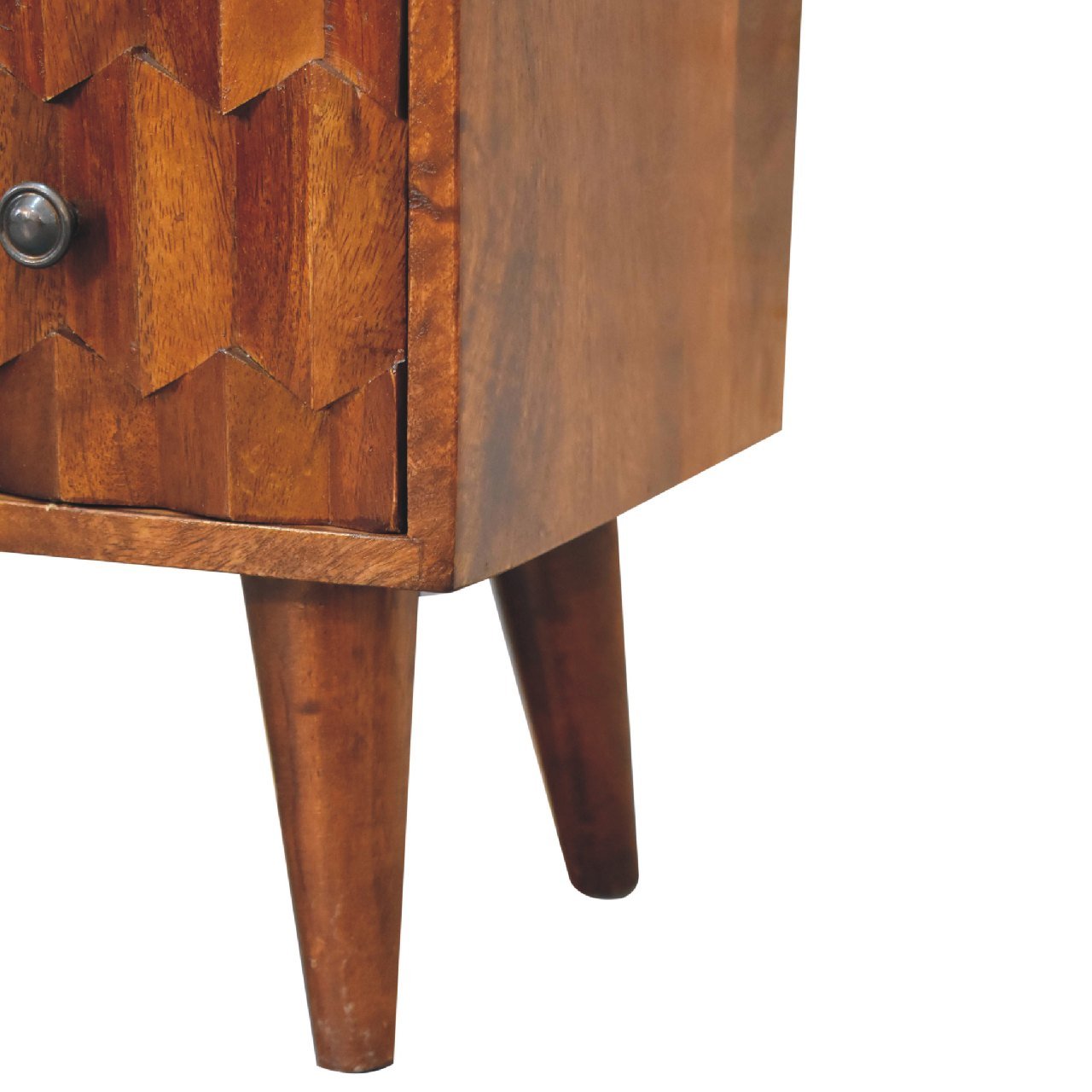 Komoda z litego drewna mango – kasztanowa, 55 cm - Image 7