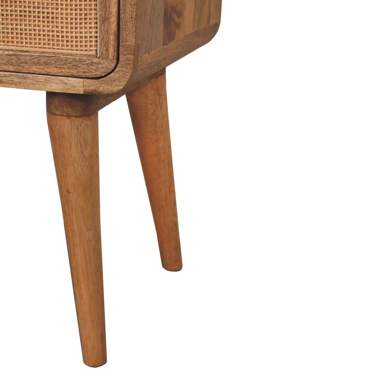 Szafka nocna z litego drewna mango – dębowa, 45 cm — model IN3447 - obrazek 7