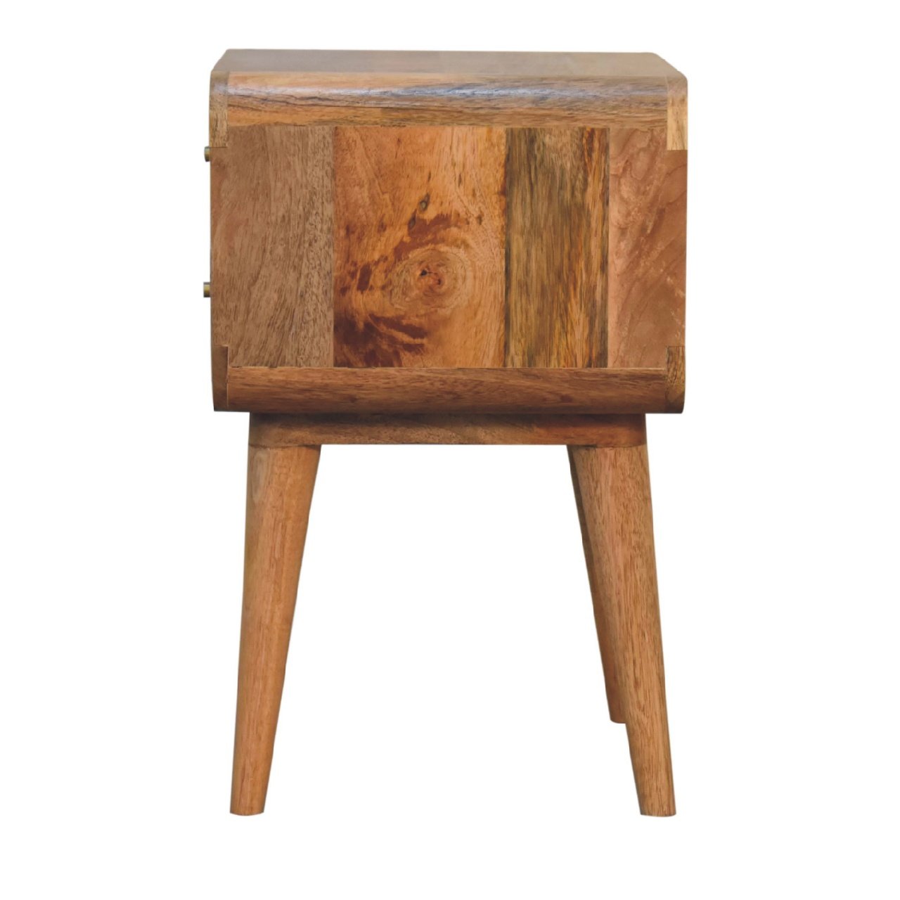 Szafka nocna z litego drewna mango – dębowa, 45 cm — model IN3447 - obrazek 8