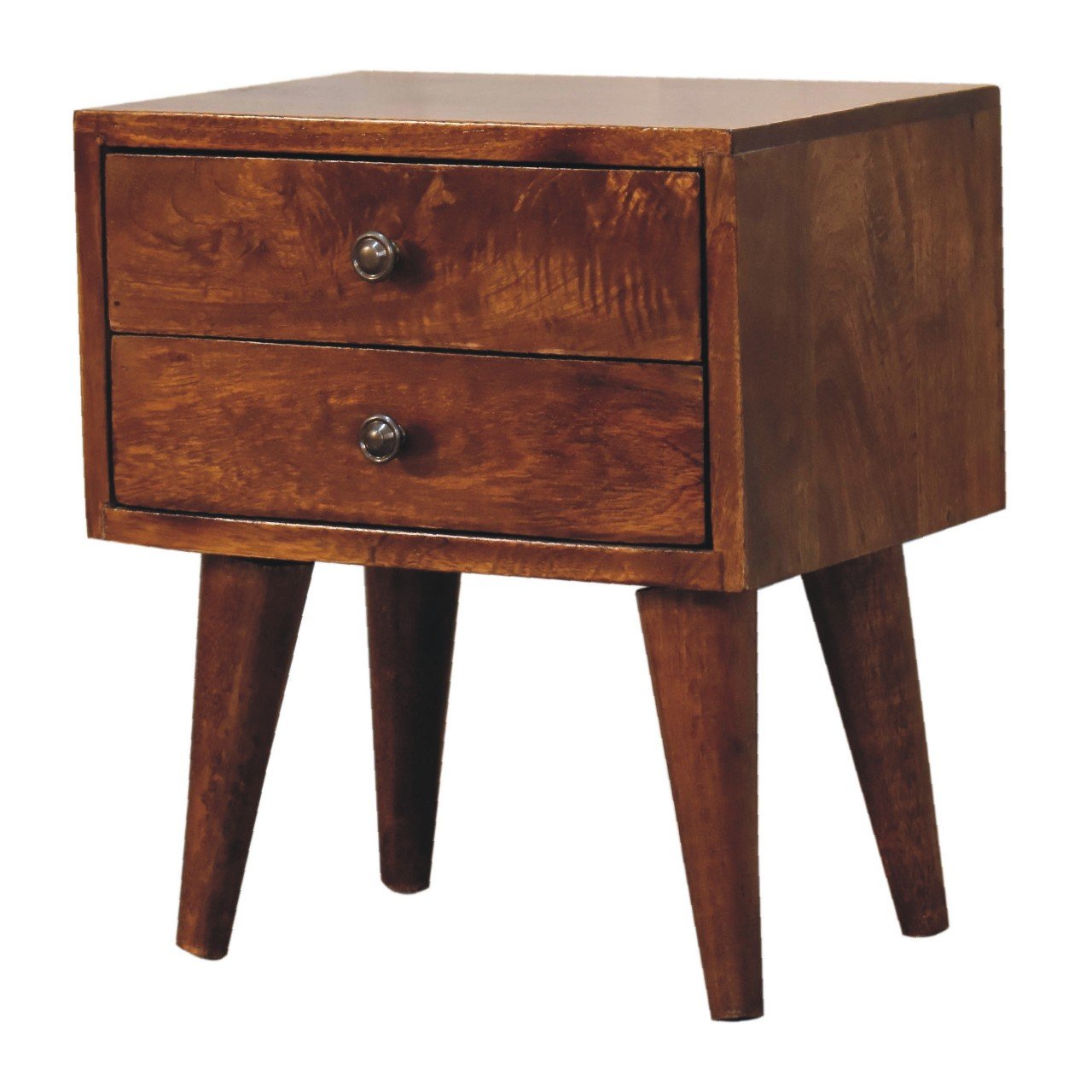 Szafka nocna Artisan IN3450 – lite drewno mango, wykończenie kasztanowe - Image 3