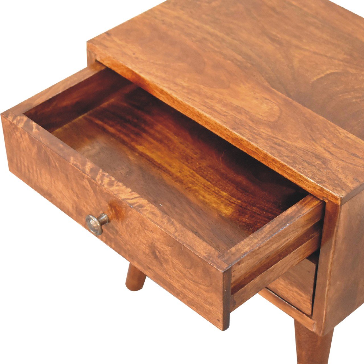 Szafka nocna Artisan IN3450 – lite drewno mango, wykończenie kasztanowe - Image 6