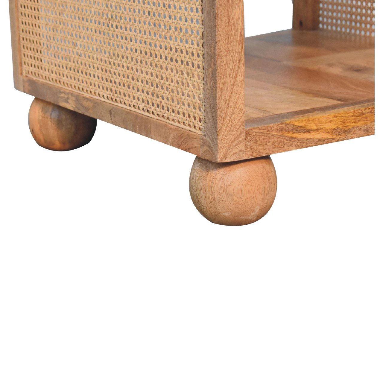 Stolik kawowy Artisan IN3463 – lite drewno mango, wykończenie dębowe - obrazek 8