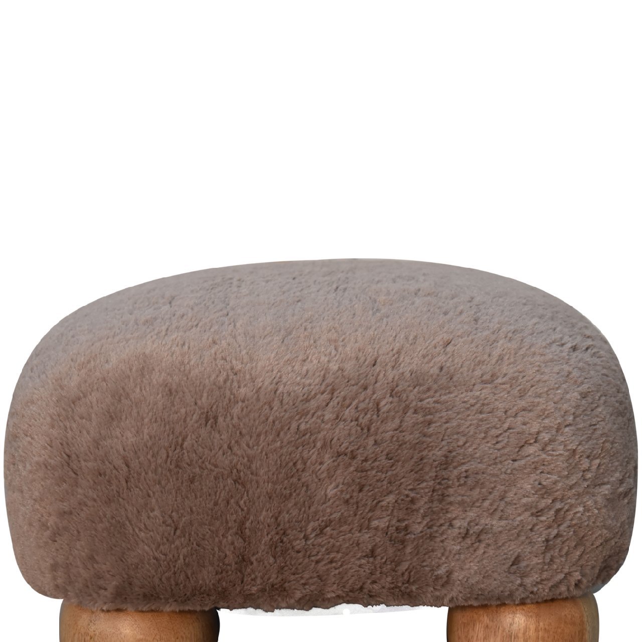 Pufa lub podnóżek Artisan IN3483 – lite drewno mango, wykończenie dębowe - Image 7