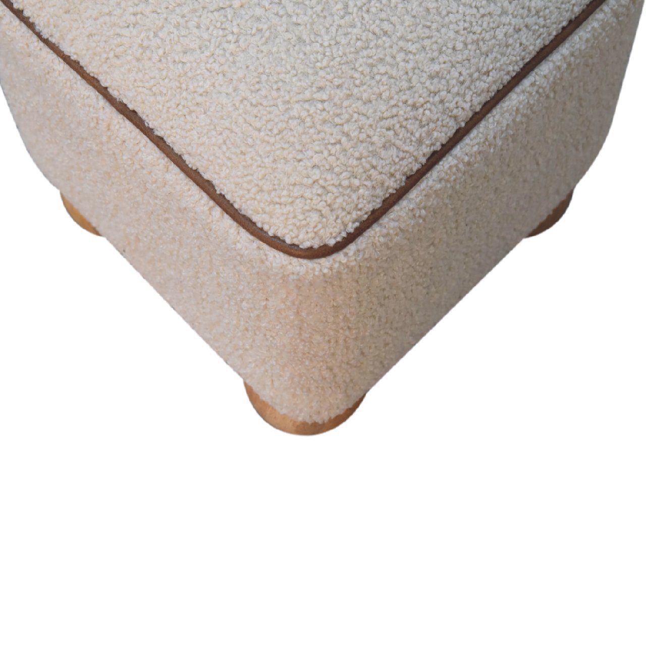 Pufa lub podnóżek Artisan IN3500 – lite drewno mango, wykończenie dębowe - Image 5
