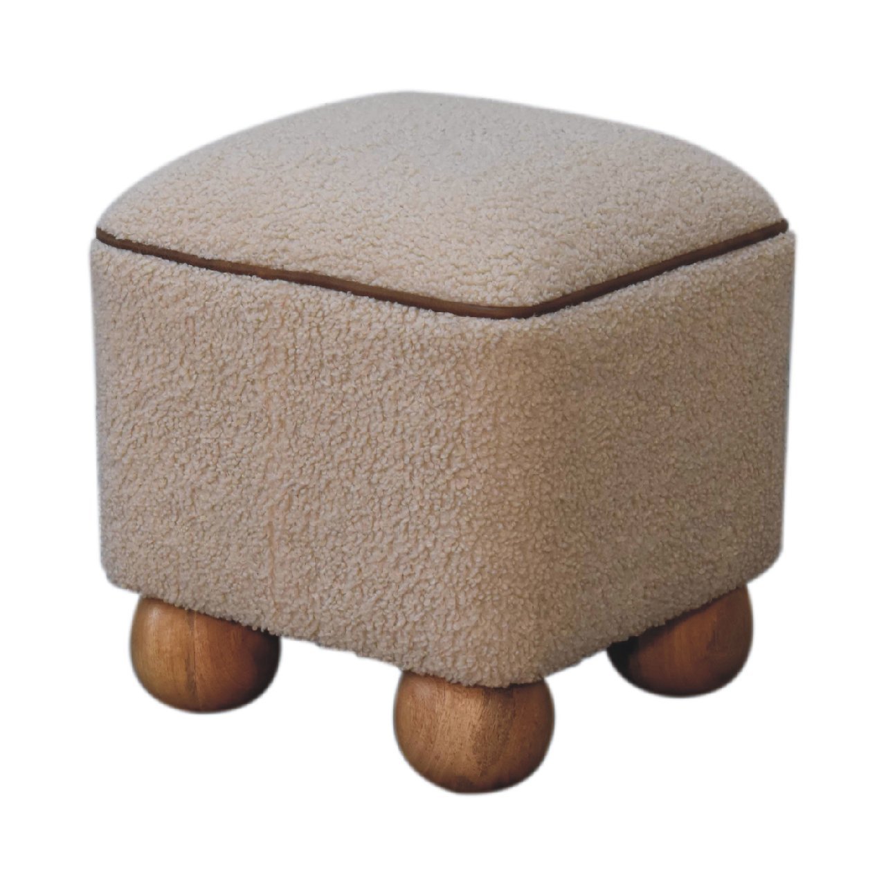 Pufa lub podnóżek Artisan IN3500 – lite drewno mango, wykończenie dębowe - Image 6