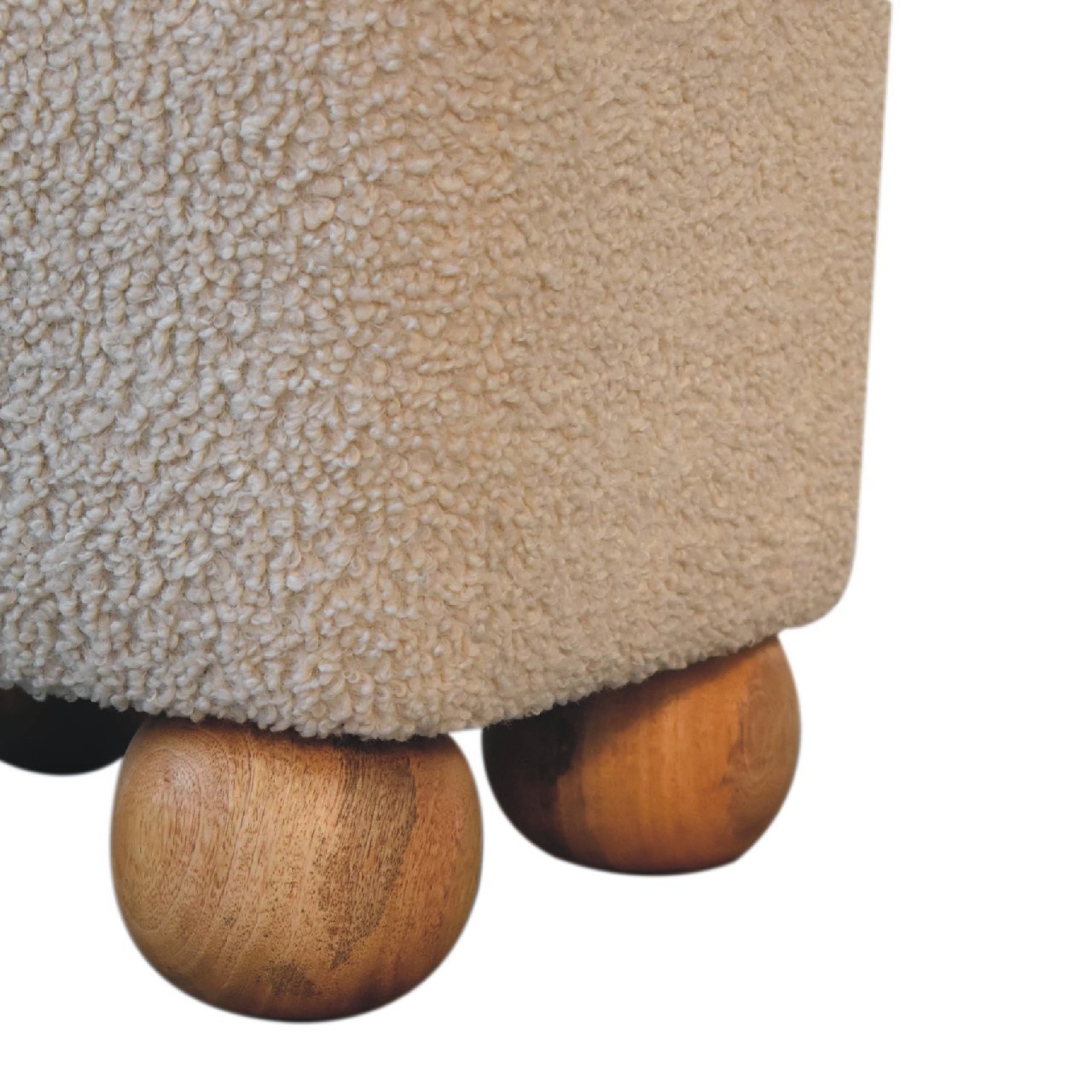 Pufa lub podnóżek Artisan IN3500 – lite drewno mango, wykończenie dębowe - Image 7
