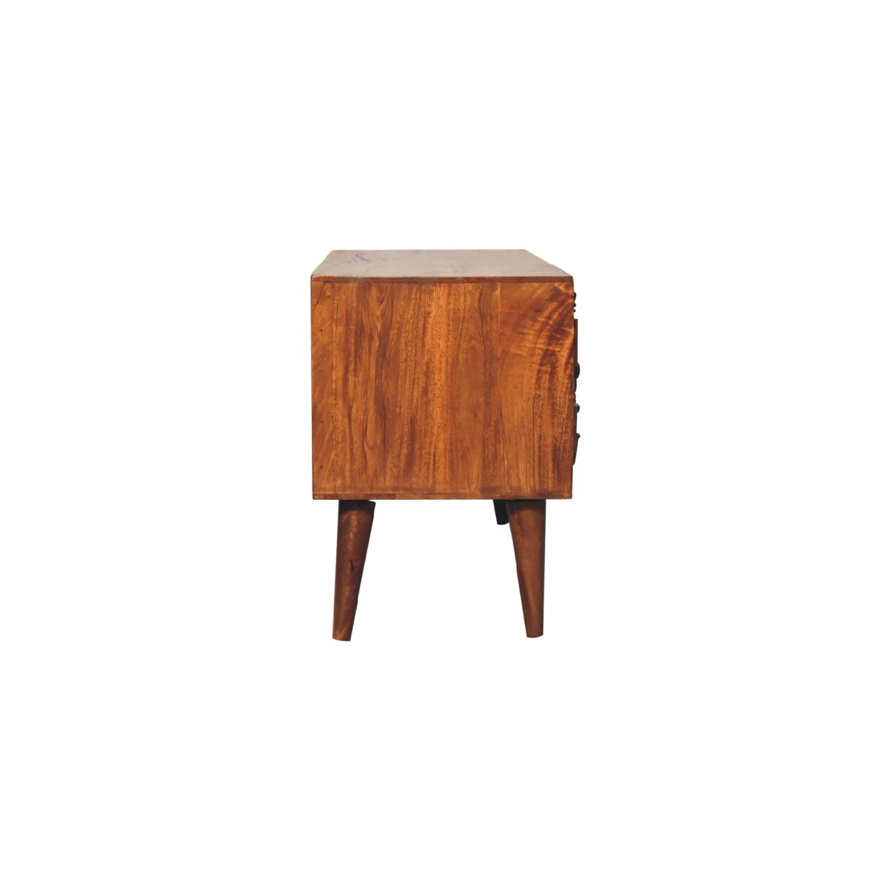 Szafka RTV z naturalnych materiałów – kasztanowa, 110 cm - Image 7