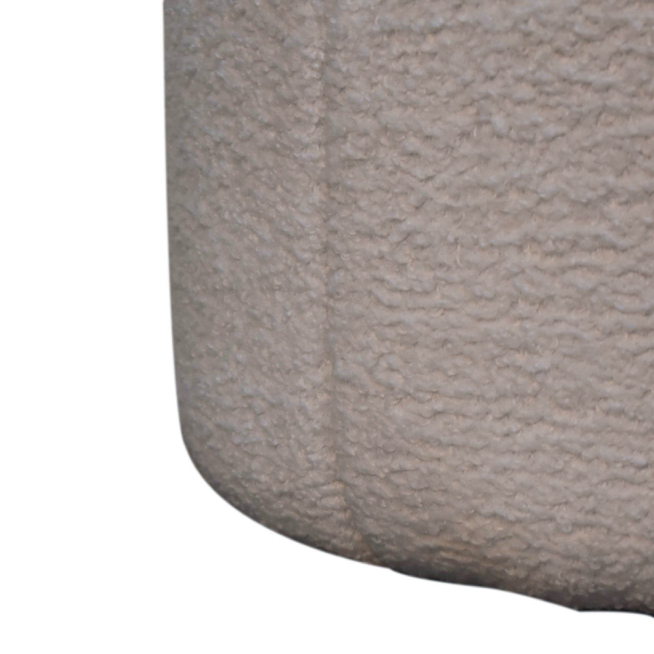 Pufa Artisan IN3530 – drewno i tkanina bouclé, wykończenie bouclé białe - obrazek 7