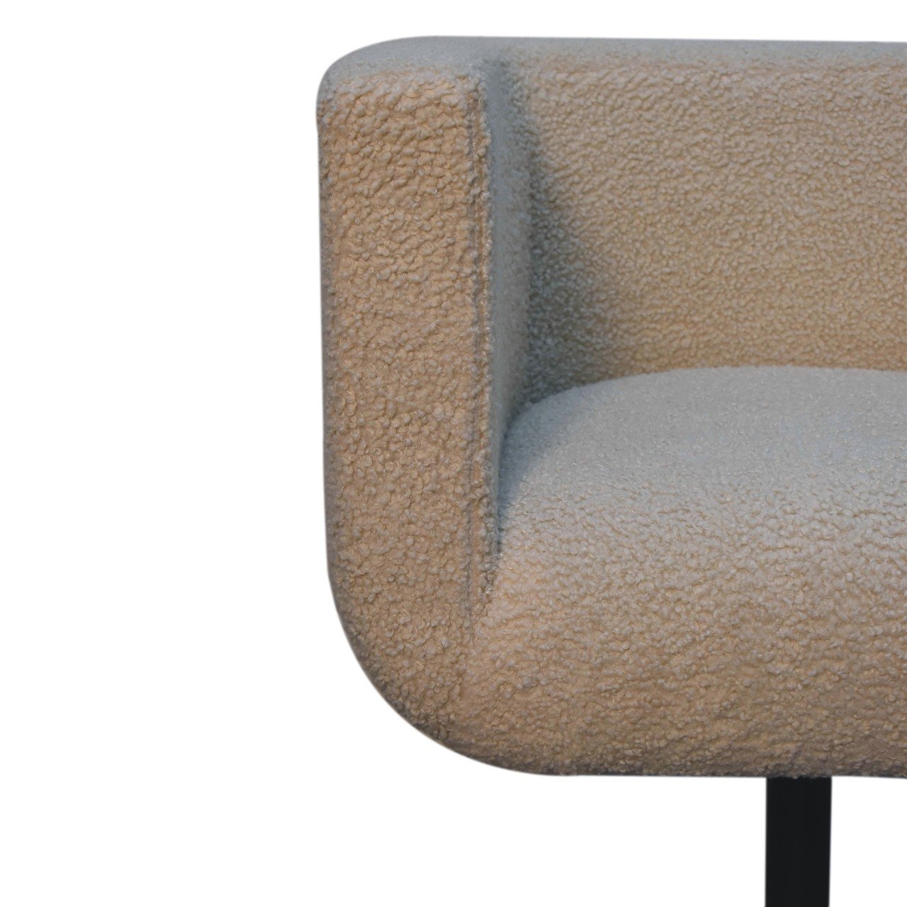 Krzesło z drewna i tkaniny bouclé – 65 cm - Image 4