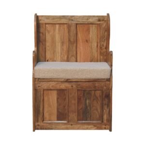 Ławka z litego drewna mango – dębowa, 60 cm