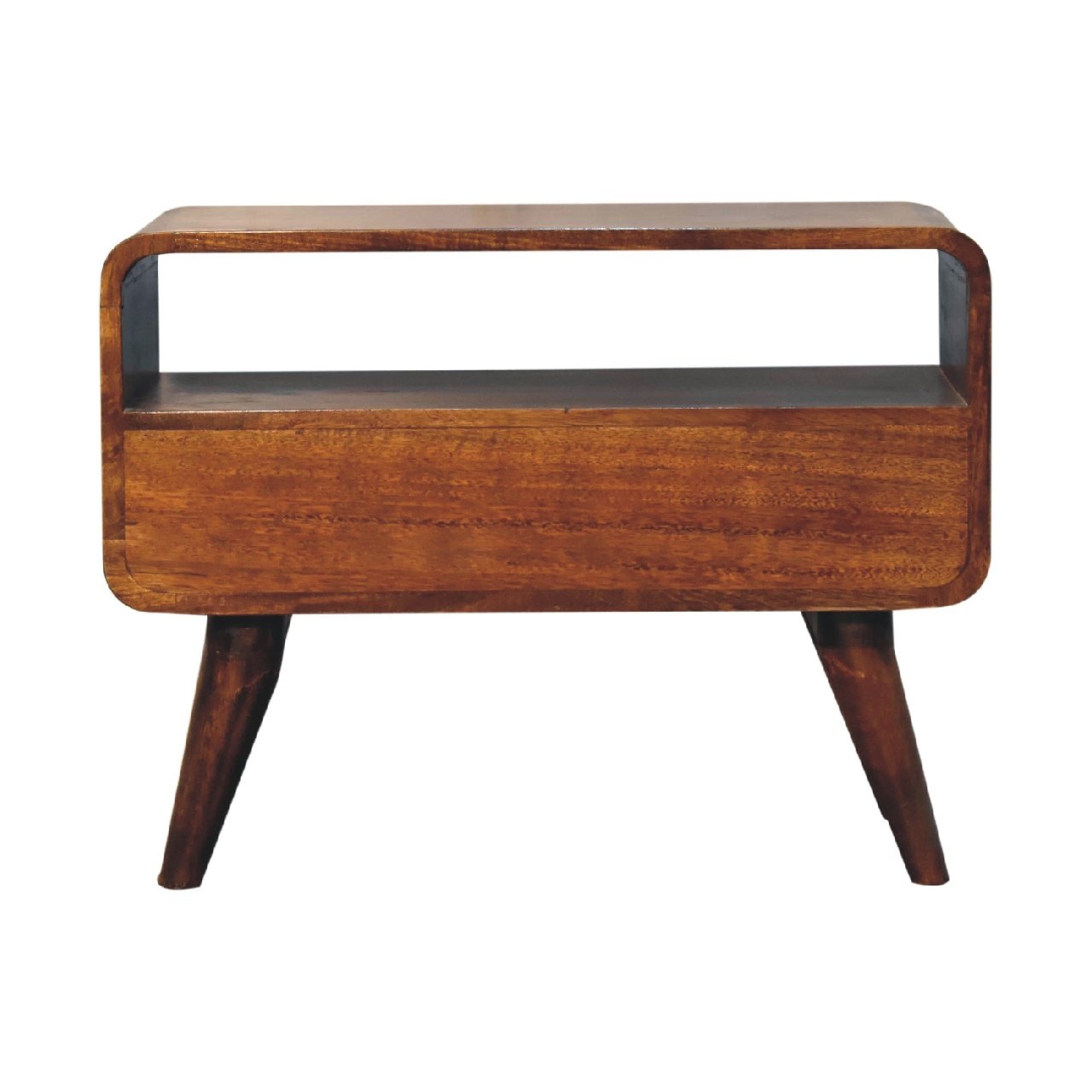 Szafka RTV z litego drewna mango – kasztanowa, 60 cm — model IN3539 - obrazek 8