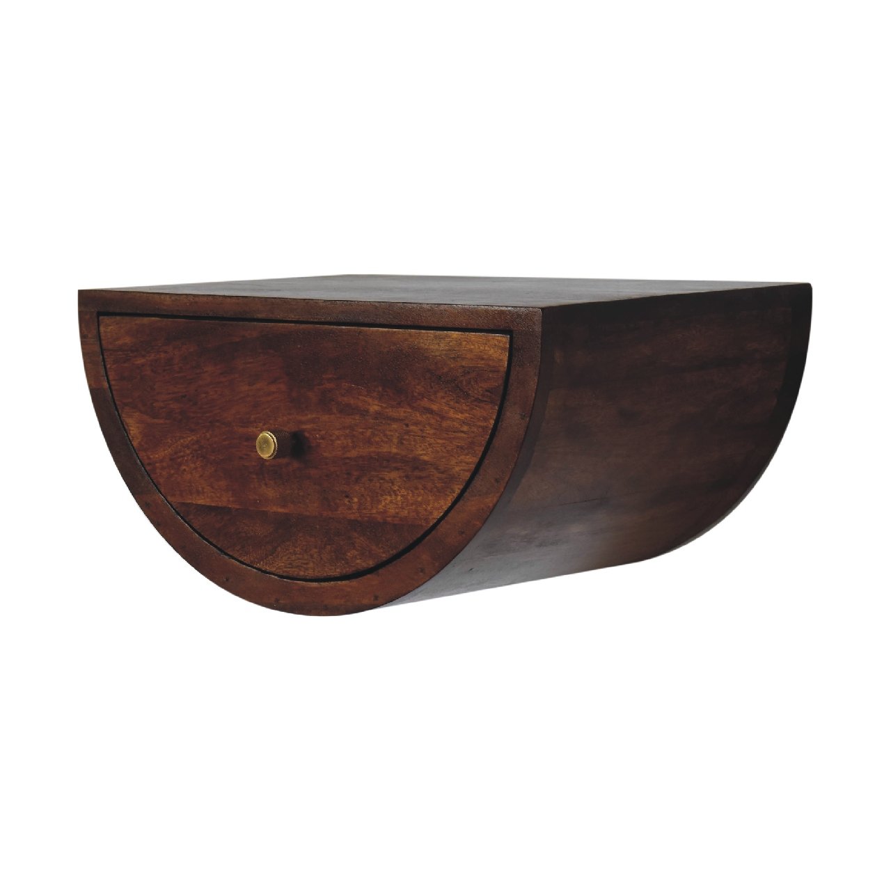 Szafka nocna z litego drewna mango – kasztanowa, 45 cm — model IN3543 - Image 2