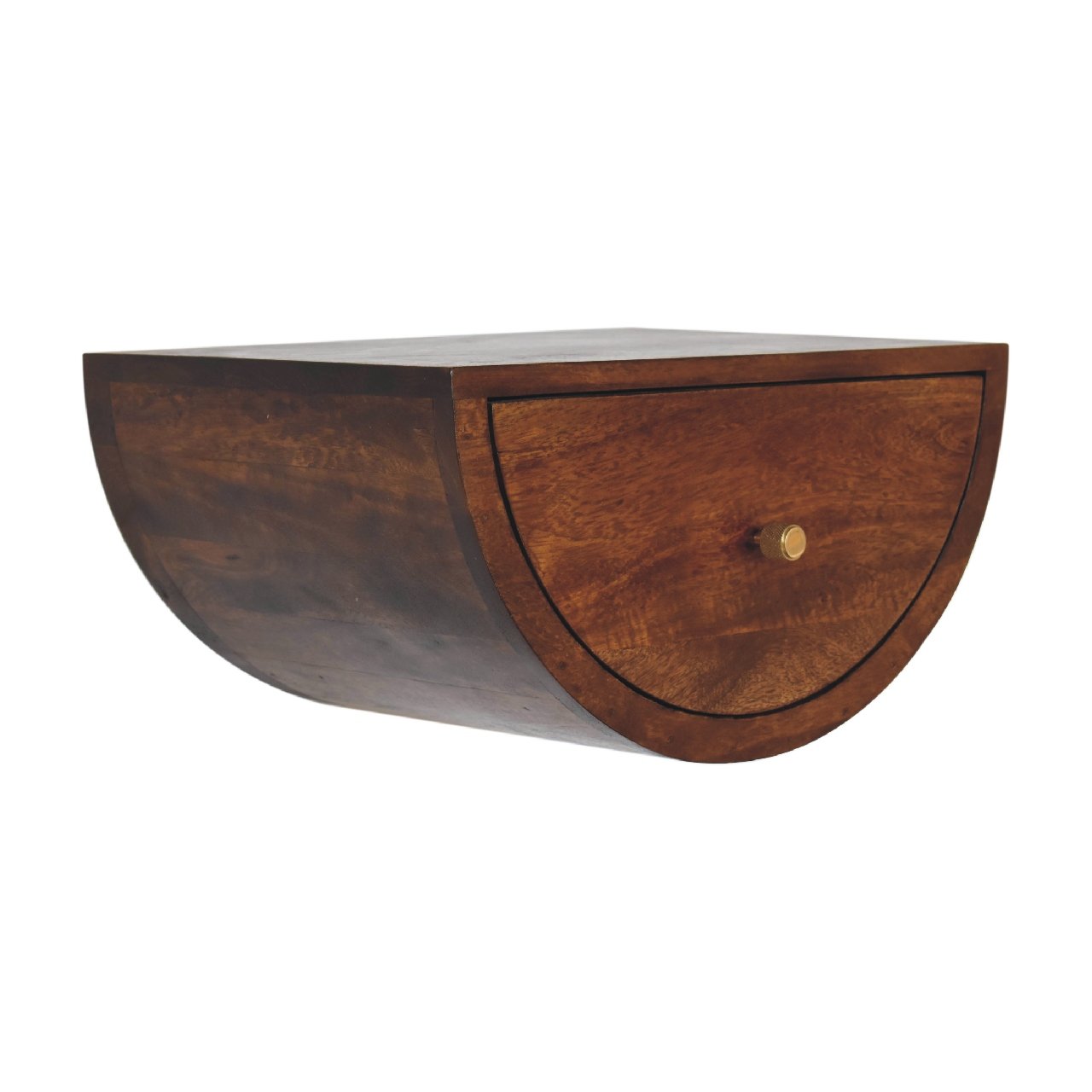 Szafka nocna z litego drewna mango – kasztanowa, 45 cm — model IN3543 - Image 3