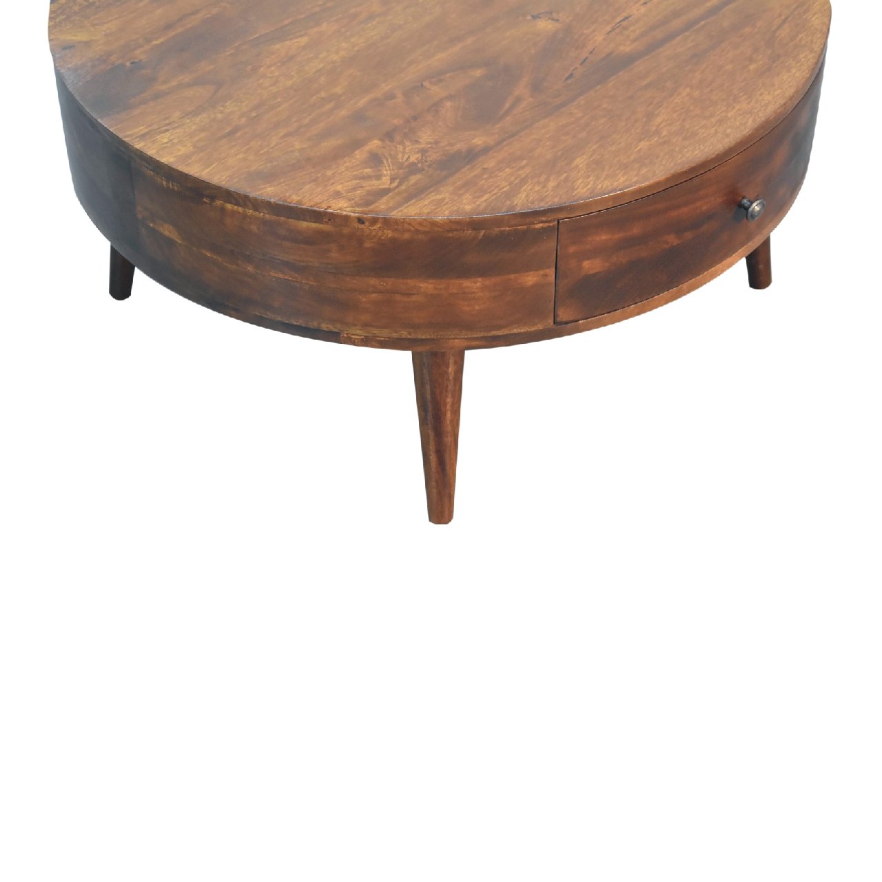 Stolik kawowy Artisan IN3548 – lite drewno mango, wykończenie kasztanowe - obrazek 3