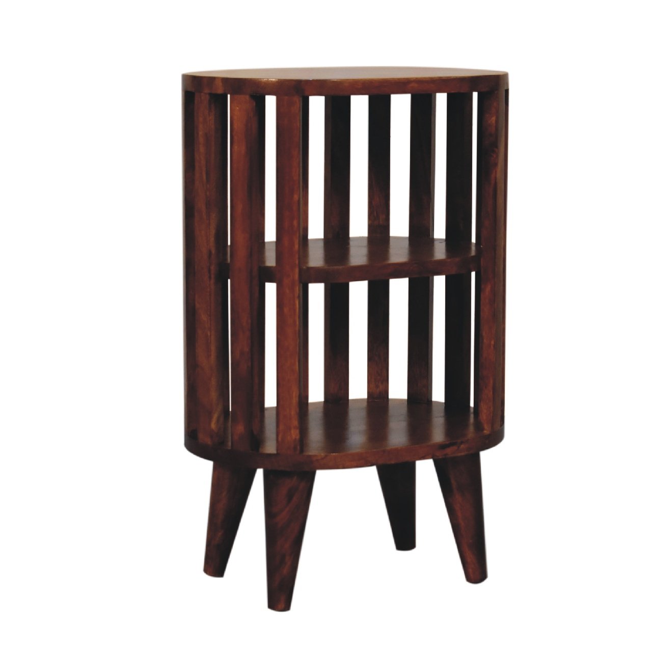 Szafka nocna z litego drewna mango – kasztanowa, 36 cm — model IN3551 - Image 2