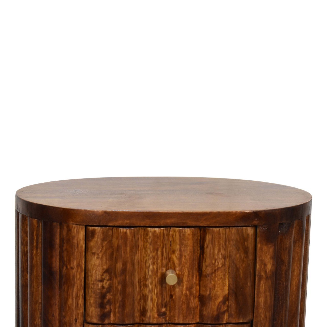 Szafka nocna Artisan IN3554 – lite drewno mango, wykończenie kasztanowe - obrazek 4