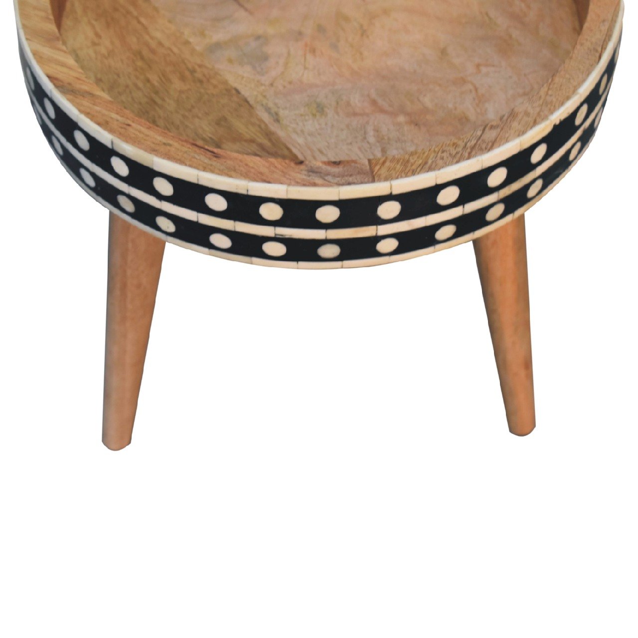 Stolik kawowy Artisan IN3563 – lite drewno mango, wykończenie czarne - obrazek 7