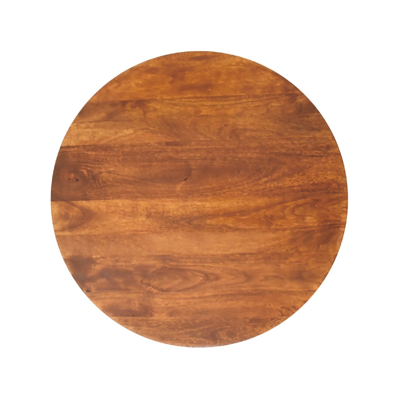 Stolik kawowy z litego drewna mango – kasztanowy, 80 cm — model IN3573 - obrazek 8