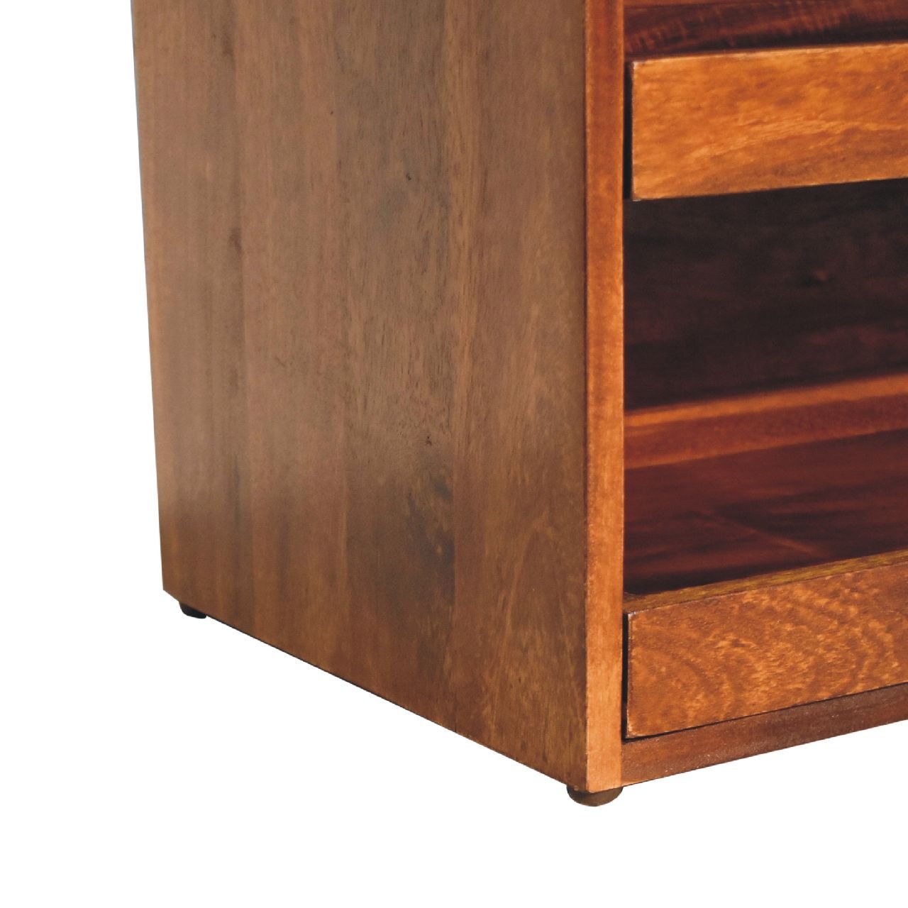 Ławka z litego drewna mango – kasztanowa, 90 cm — model IN3575 - Image 7