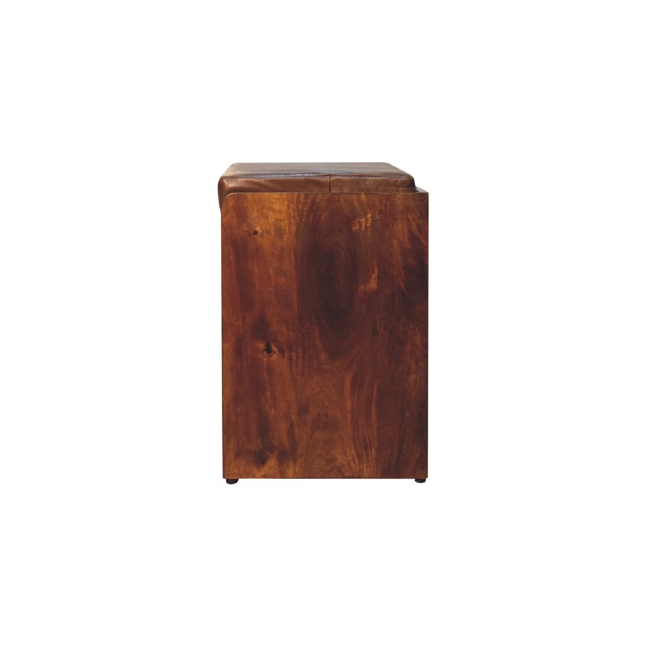 Ławka z litego drewna mango – kasztanowa, 90 cm — model IN3575 - Image 8