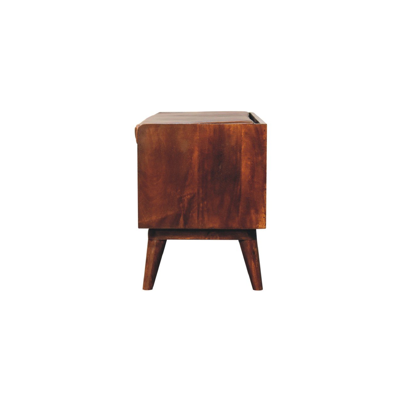 Ławka z litego drewna mango – kasztanowa, 90 cm — model IN3577 - Image 8