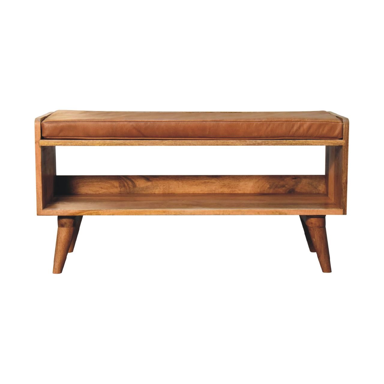 Ławka Artisan IN3584 – lite drewno mango, wykończenie kasztanowe
