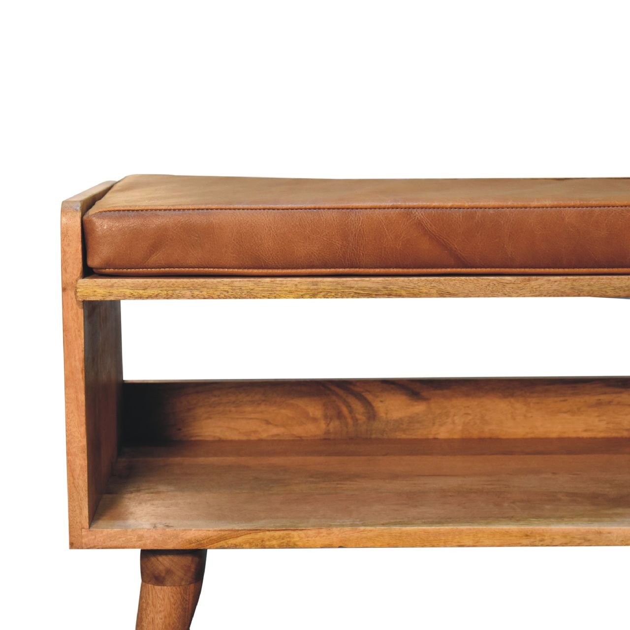 Ławka Artisan IN3584 – lite drewno mango, wykończenie kasztanowe - Image 4