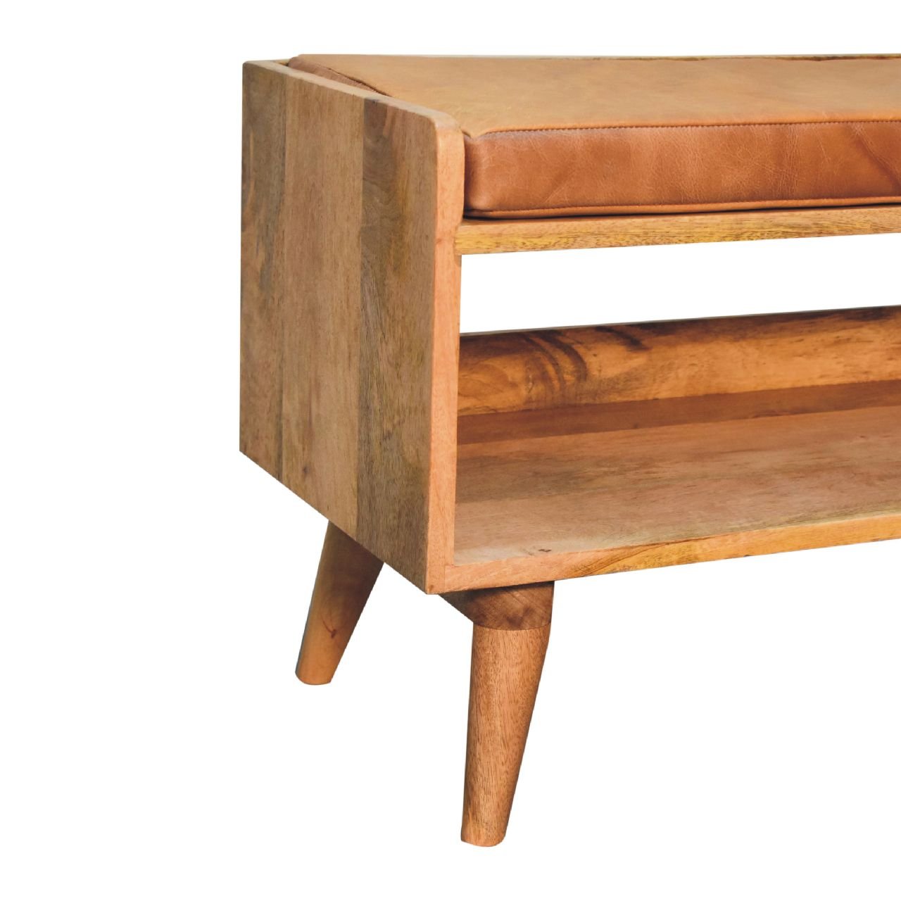 Ławka Artisan IN3584 – lite drewno mango, wykończenie kasztanowe - Image 6