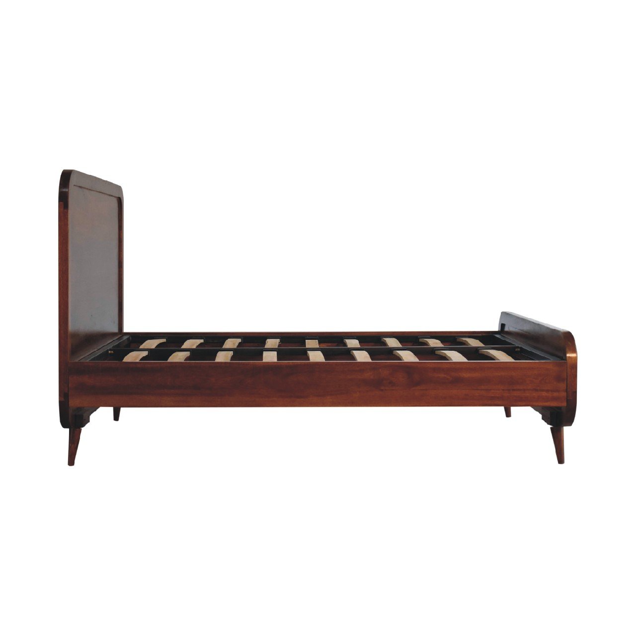 Łóżko z litego drewna mango – kasztanowe, 145 cm - Image 7