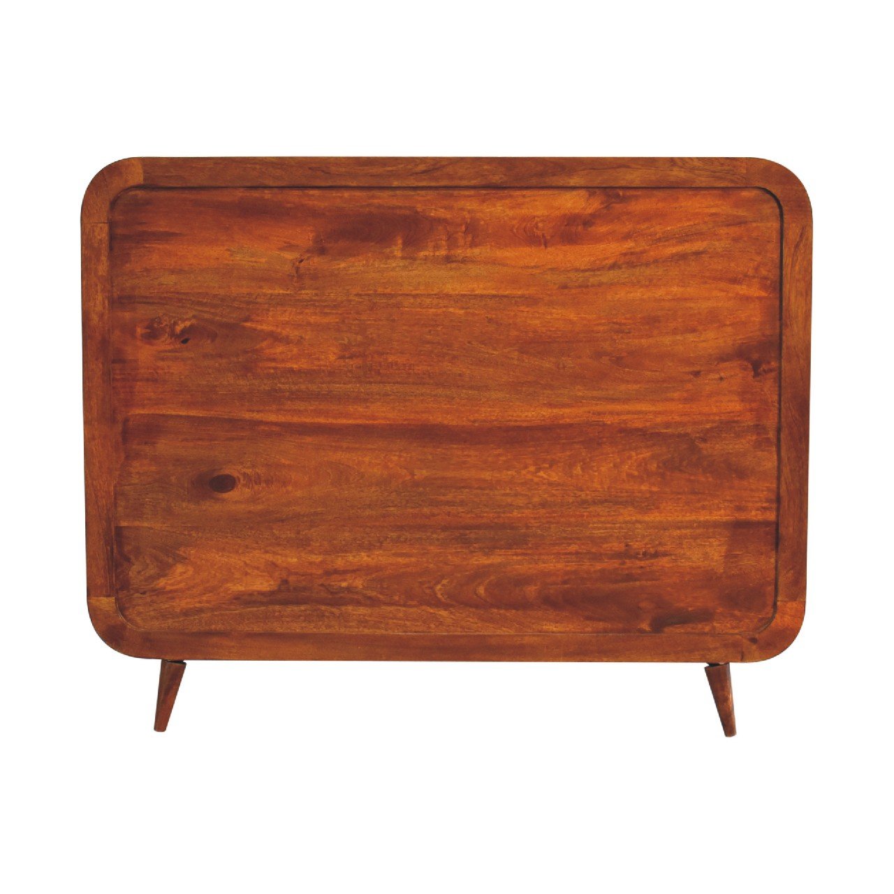 Łóżko z litego drewna mango – kasztanowe, 145 cm - Image 8