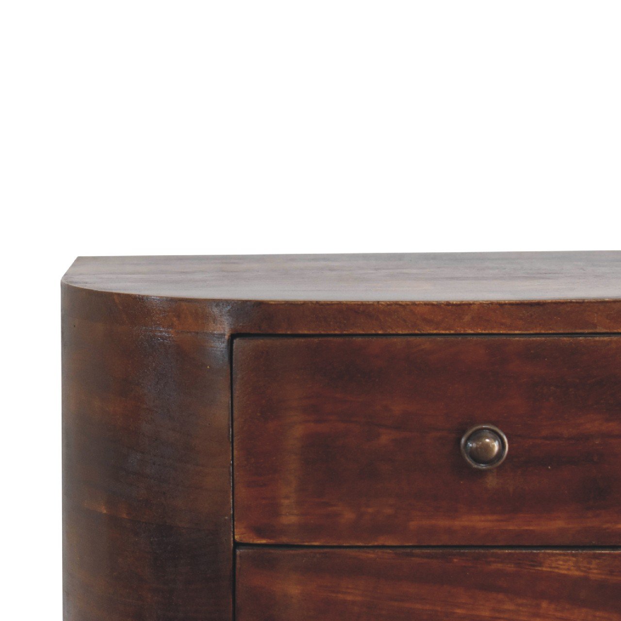Szafka nocna z litego drewna mango – kasztanowa, 45 cm — model IN3594 - Image 3