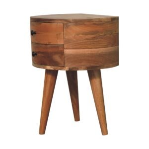 Szafka nocna Artisan IN3598 – lite drewno mango, wykończenie dębowe
