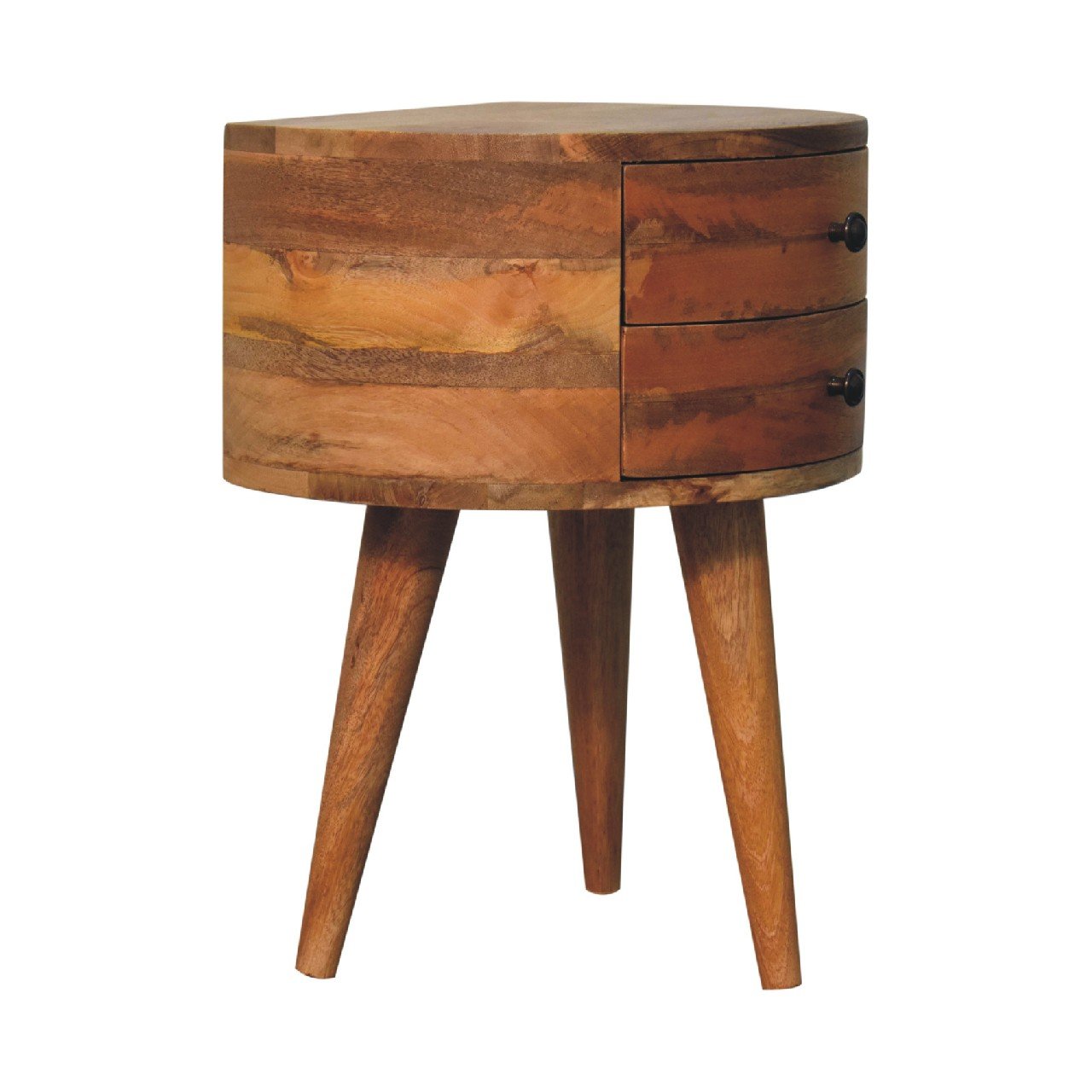 Szafka nocna Artisan IN3598 – lite drewno mango, wykończenie dębowe - obrazek 2