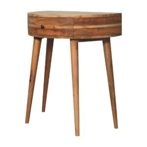 Stół z litego drewna mango – dębowy, 70 cm — model IN3599