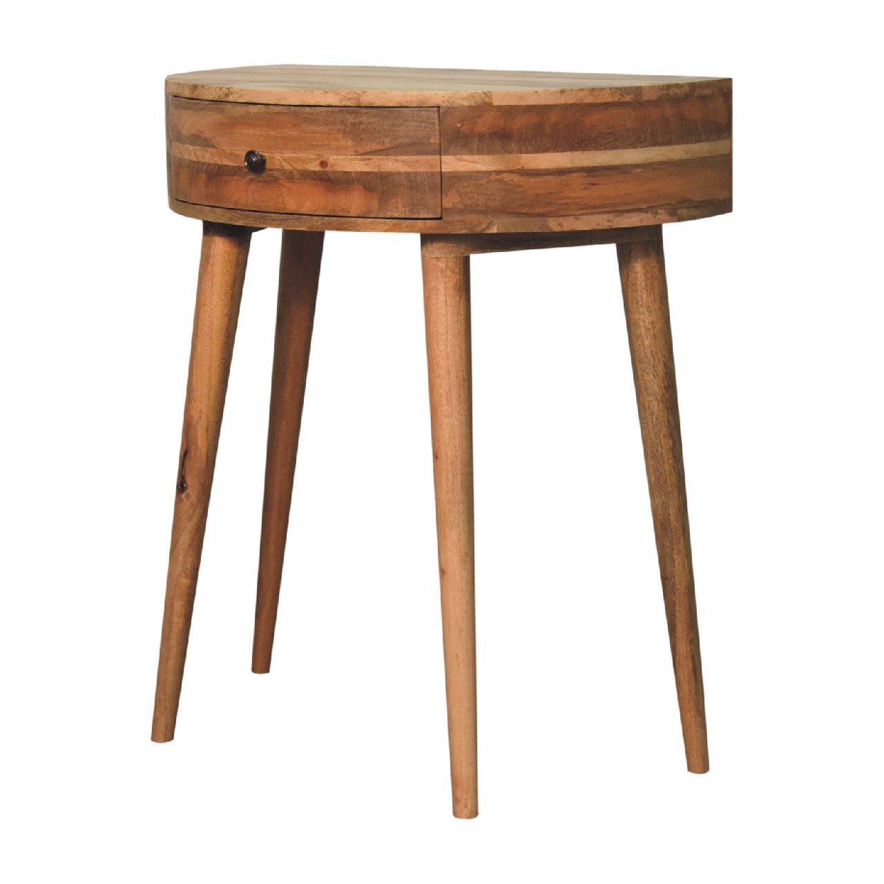 Stół z litego drewna mango – dębowy, 70 cm — model IN3599