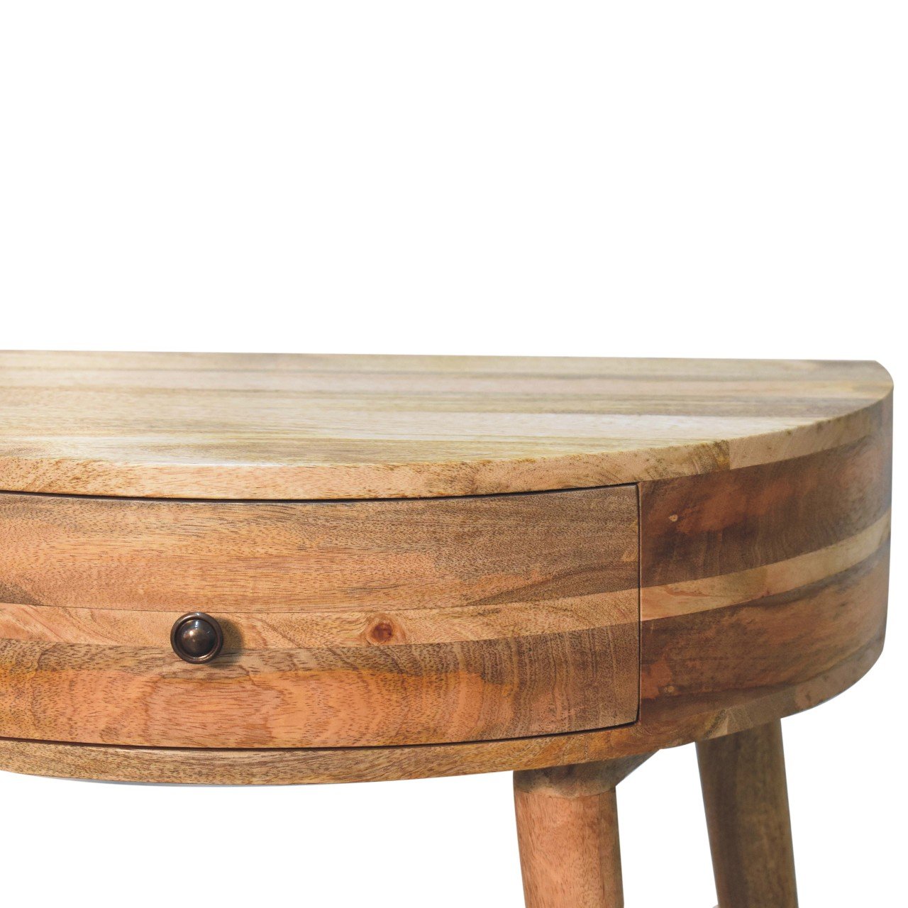Stół z litego drewna mango – dębowy, 70 cm — model IN3599 - Image 3