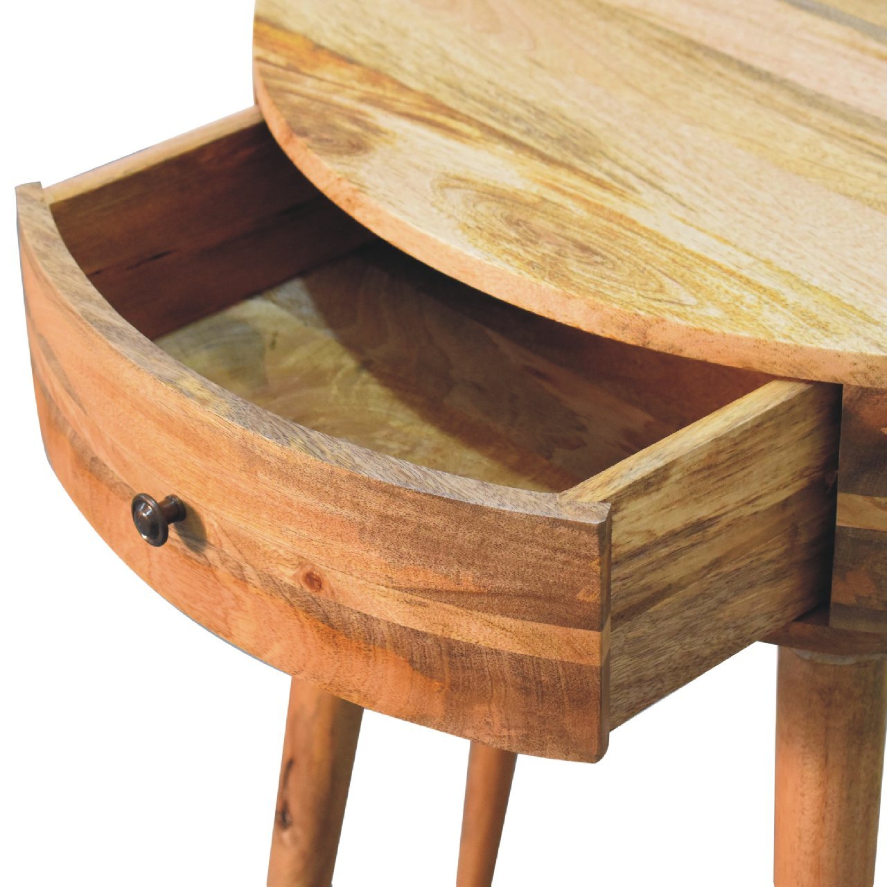 Stół z litego drewna mango – dębowy, 70 cm — model IN3599 - Image 5