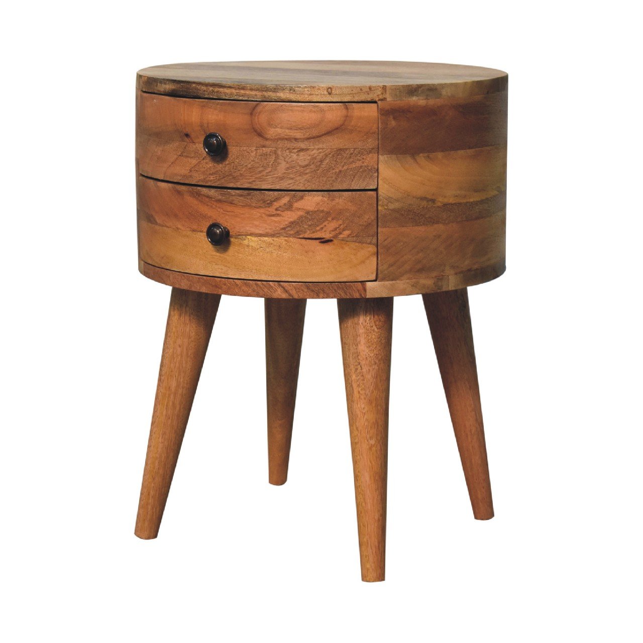 Szafka nocna Artisan IN3602 – lite drewno mango, wykończenie dębowe - obrazek 2