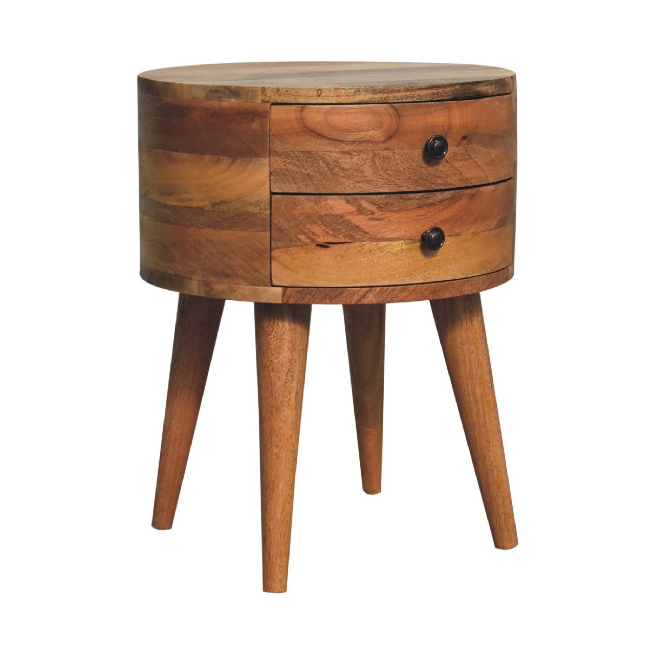 Szafka nocna Artisan IN3602 – lite drewno mango, wykończenie dębowe - obrazek 3