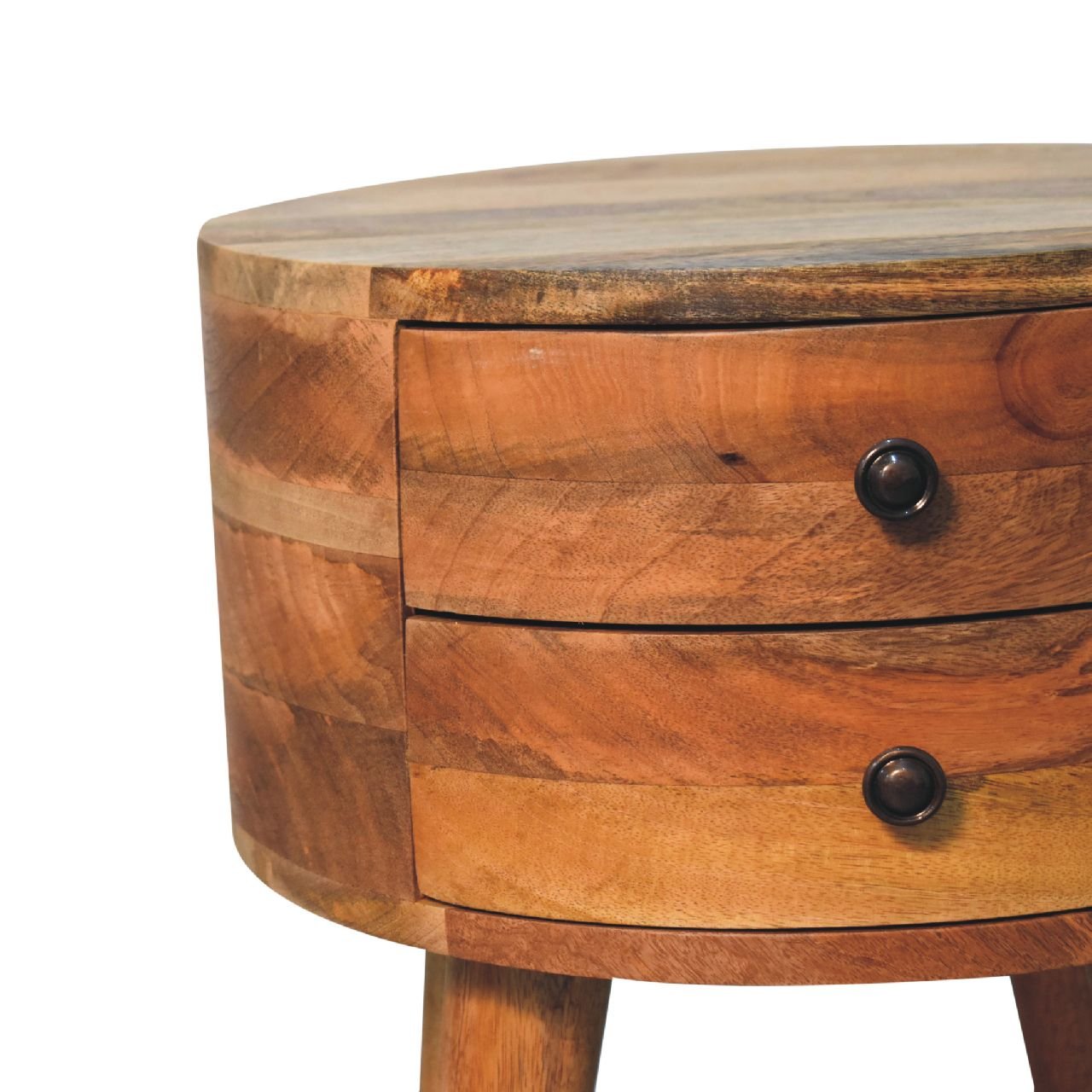 Szafka nocna Artisan IN3602 – lite drewno mango, wykończenie dębowe - obrazek 4