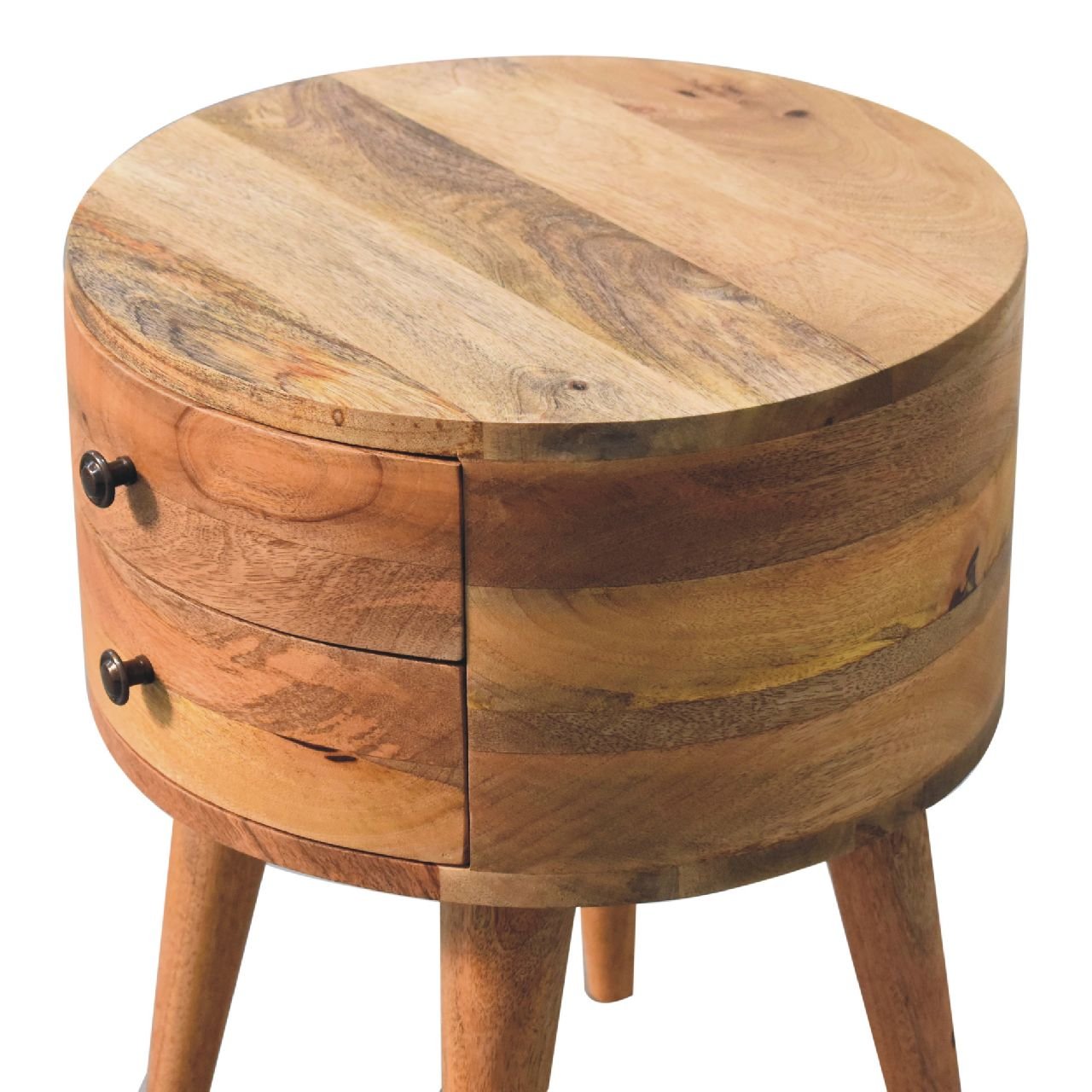 Szafka nocna Artisan IN3602 – lite drewno mango, wykończenie dębowe - obrazek 5