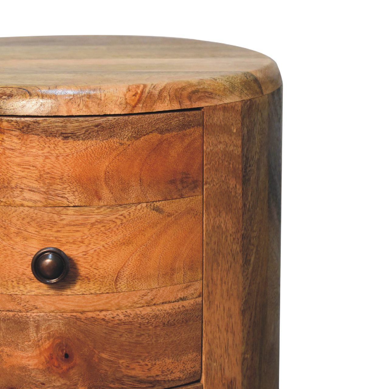 Stolik kawowy Artisan IN3603 – lite drewno mango, wykończenie dębowe - obrazek 3