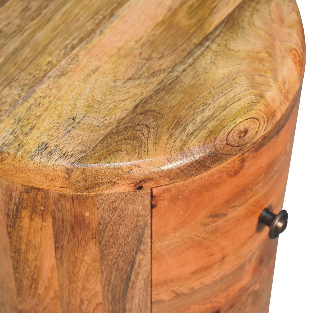 Stolik kawowy Artisan IN3603 – lite drewno mango, wykończenie dębowe - obrazek 4