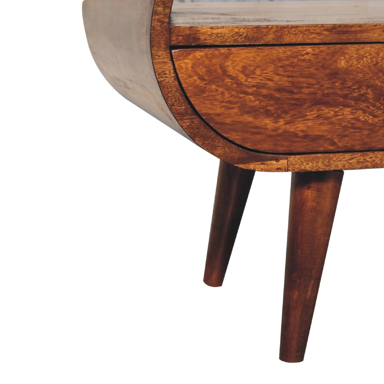 Szafka RTV z litego drewna mango – kasztanowa, 90 cm — model IN3608 - obrazek 8