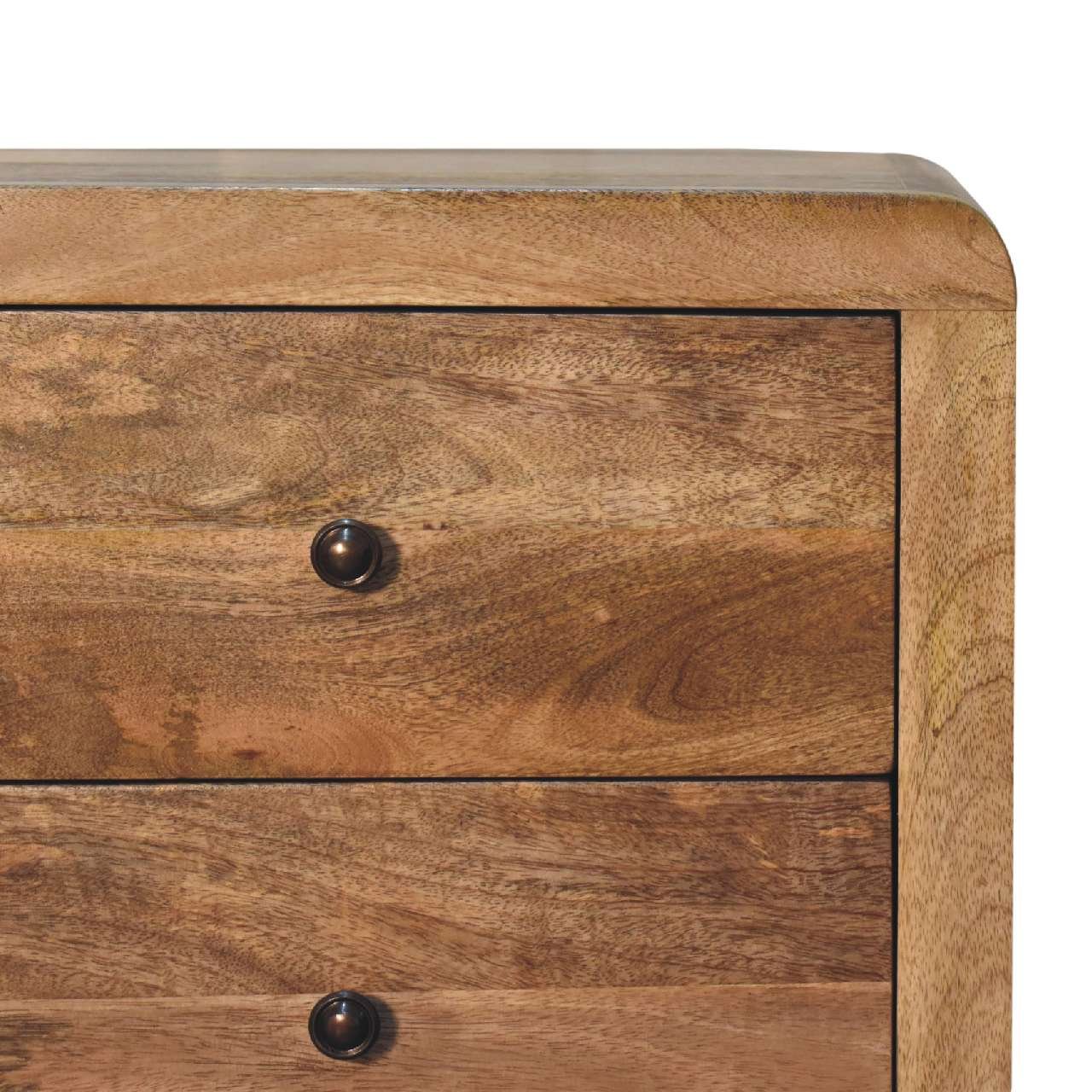 Szafka nocna Artisan IN3620 – lite drewno mango, wykończenie dębowe - obrazek 3